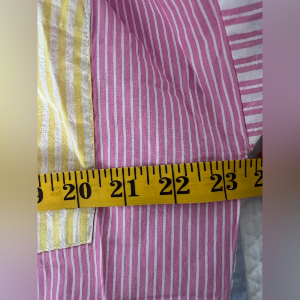 Central Park West Patchwork Striped Button Down S… - image 6